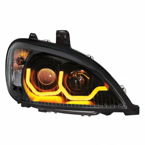 Blackout Projection Headlight With Dual Function Light Bar For 2001-2020 Freightliner Columbia - Passenger