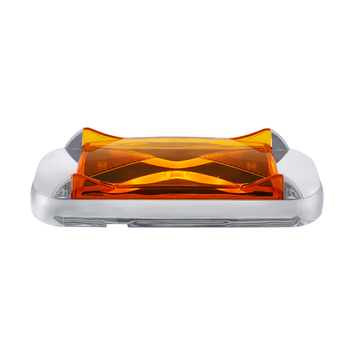 4 LED Saber Rectangular Marker Light With Amber Lens