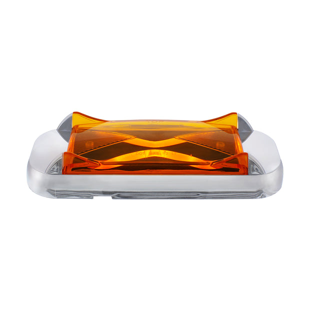 4 LED Saber Rectangular Marker Light With Amber Lens