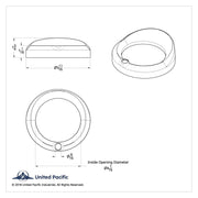 Signature Series Speed/Tachometer Gauge Bezel With Visor For Kenworth - Blue Crystal