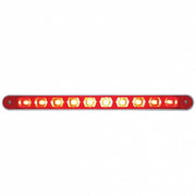 10 LED 9" Light Bar With Bezel (Stop, Turn & Tail) - Red LED/Red Lens