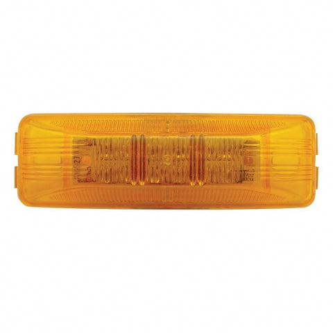 12 LED Rectangular Light (Clearance/Marker) - Amber LED/Amber Lens