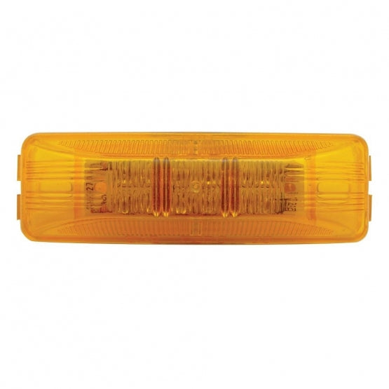 12 LED Rectangular Light (Clearance/Marker) - Amber LED/Amber Lens