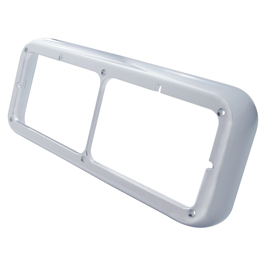 Chrome Plastic Rectangular Dual 4" X 6" Headlight Bezel United Pacific 40978
