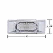 16 LED Reflector Light (Clearance/Marker) With Chrome Bezel - Red LED/Clear Lens