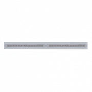 Chrome Top Mud Flap Plate With Two 14 LED 12" Light Bars - Red LED/Clear Lens (Each)