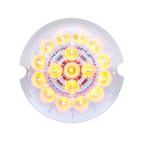 17 LED Dual Function Reflector Cab Light - Amber LED/Clear Lens