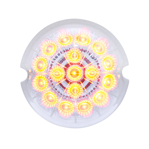 17 LED Dual Function Reflector Cab Light - Amber LED/Clear Lens