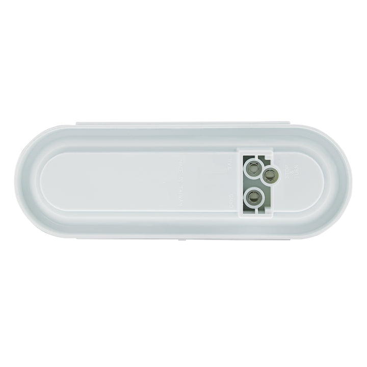 22 LED 6" Oval GloLight With Divider Bar Inner Design (Stop, Turn &amp; Tail) - Red LED/Red Insert (Card)