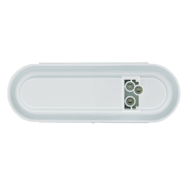22 LED 6" Oval GloLight With Divider Bar Inner Design (Stop, Turn & Tail) - Red LED/Red Insert (Card)