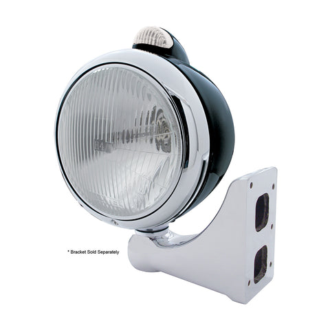Black Guide 682-C Headlight H4 & Dual Mode LED Signal - Clear Lens