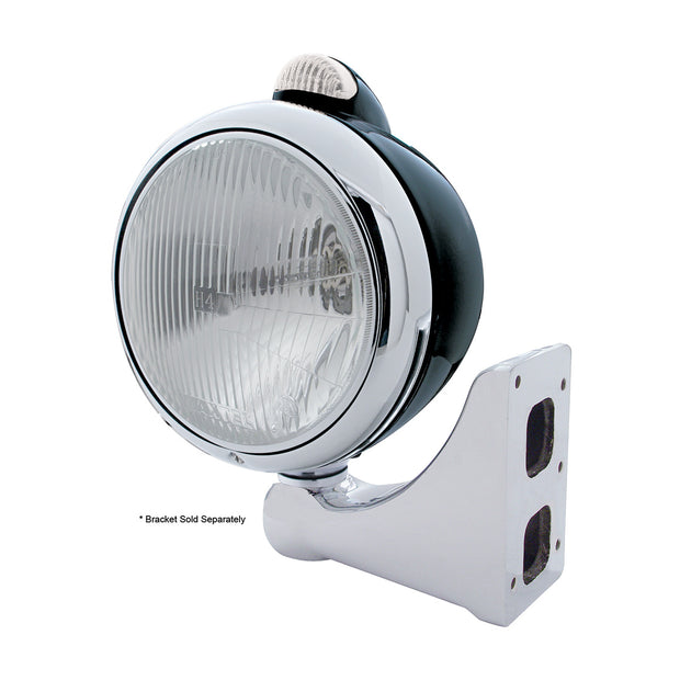 Black Guide 682-C Headlight H4 & Dual Mode LED Signal - Clear Lens