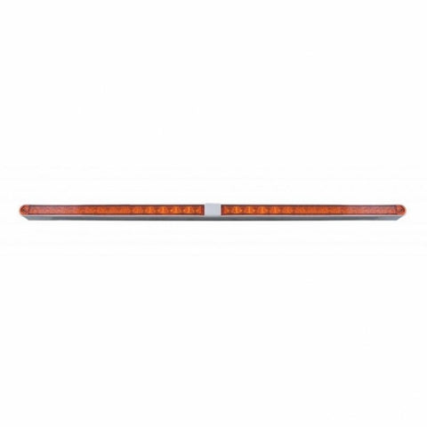 Dual 14 LED 12" Reflector Light Bars With Bezel - Amber LED/Amber Lens