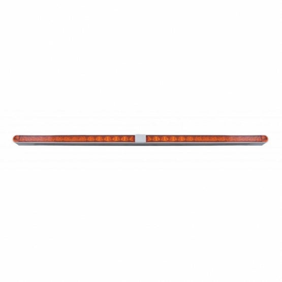 Dual 14 LED 12" Reflector Light Bars With Bezel - Amber LED/Amber Lens