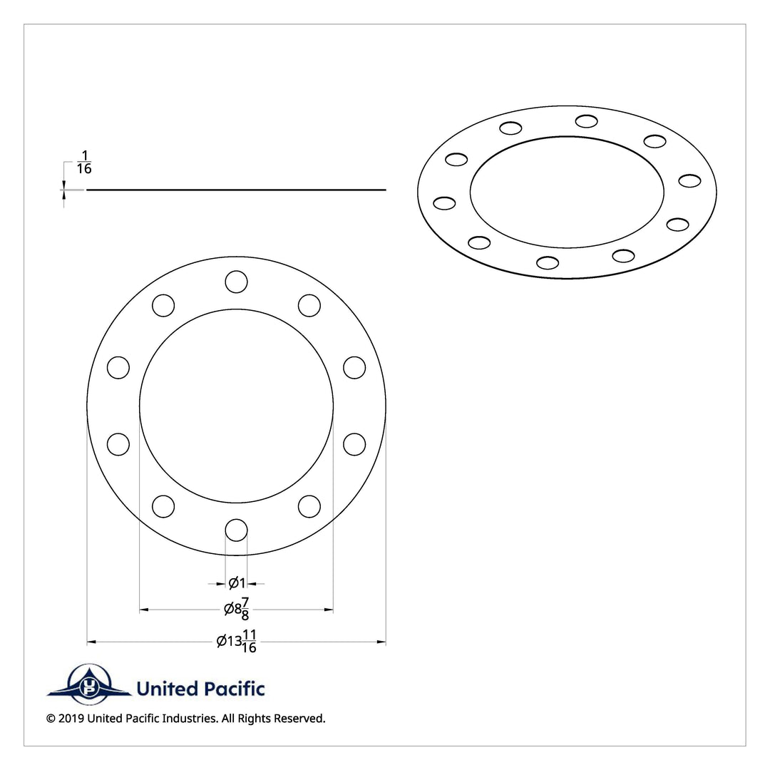 Black Plastic Rim Protector With 1" Hole