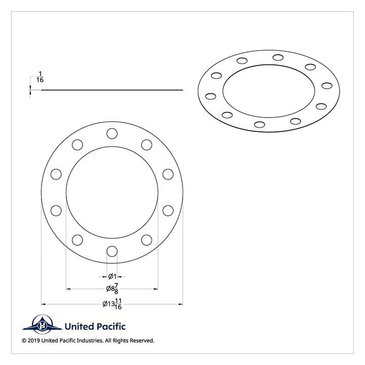 Black Plastic Rim Protector With 1" Hole