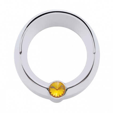 Signature Series Small Gauge Bezel With Visor For Freightliner - Amber Crystal