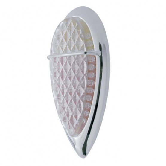 51 LED Duo "Baby Zephyr" Auxiliary/Utility Light With Bezel- Red+Amber LED/Clear Lens