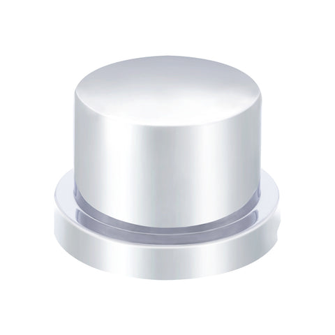 7/16" X 1/2" Chrome Plastic Flat Top Nut Cover - Push-On (Bulk)