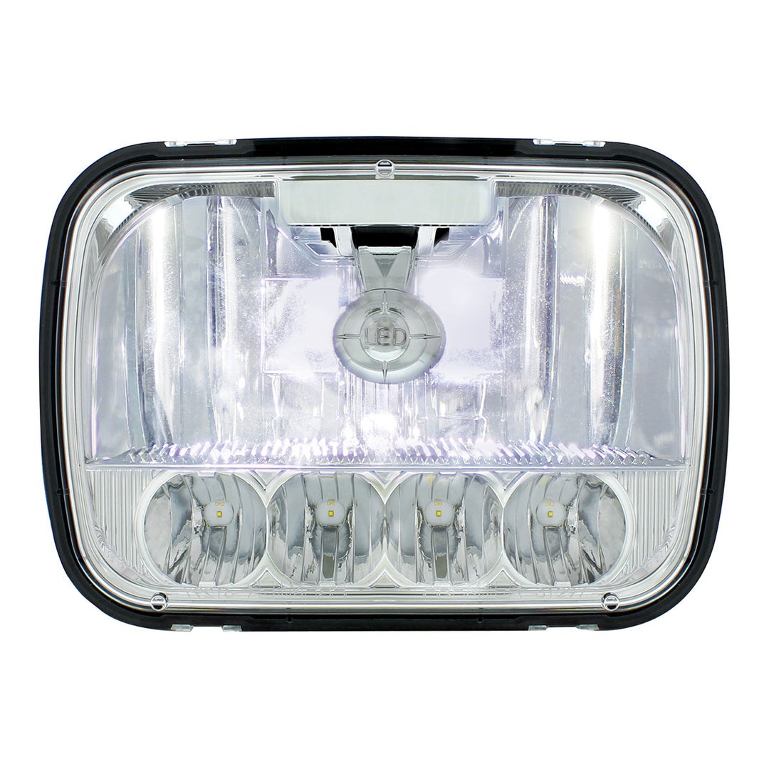 ULTRALIT - 5 High Power LED 5" X 7" Crystal Headlight - High &amp; Low Beam
