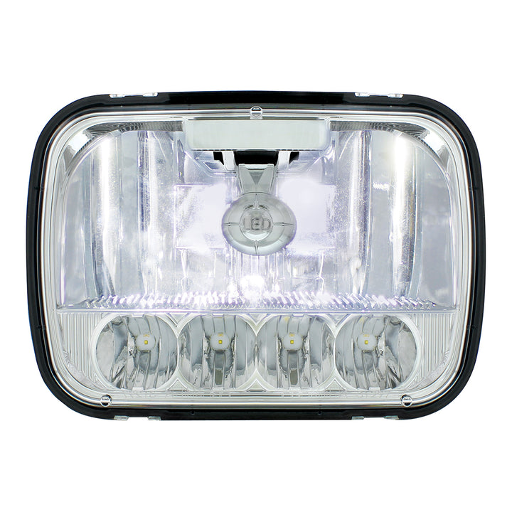 ULTRALIT - 5 High Power LED 5" X 7" Crystal Headlight - High &amp; Low Beam