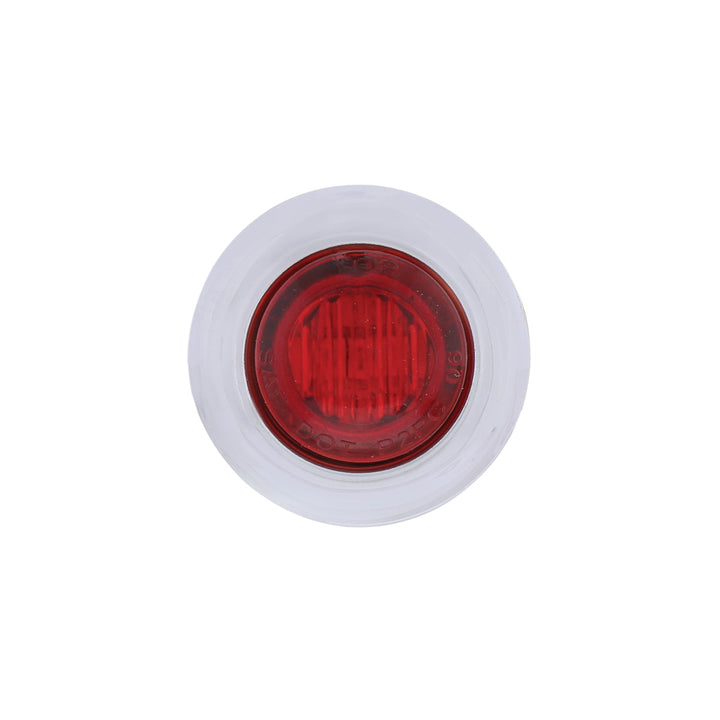 3 LED Dual Function 3/4" Mini Auxiliary/Utility Light With Bezel &amp; Washer - Red LED/Red Lens