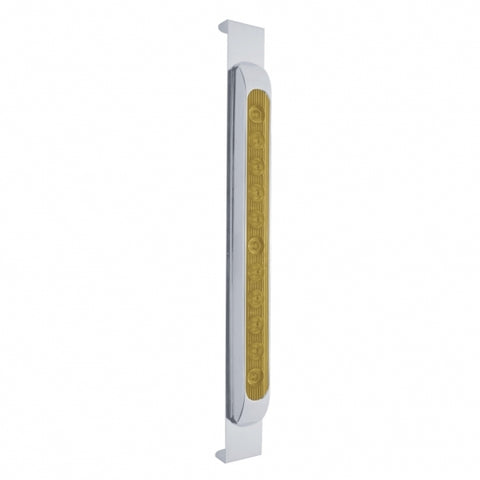 Mirror Bracket With 11 LED 17" Light Bar & Bezel - Amber LED/Amber Lens