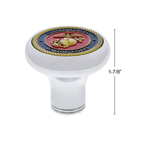 Deluxe Military Medallion Air Valve Knobs - Marine