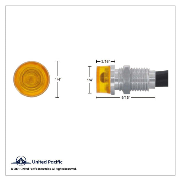 Single LED Indicator Light - Amber