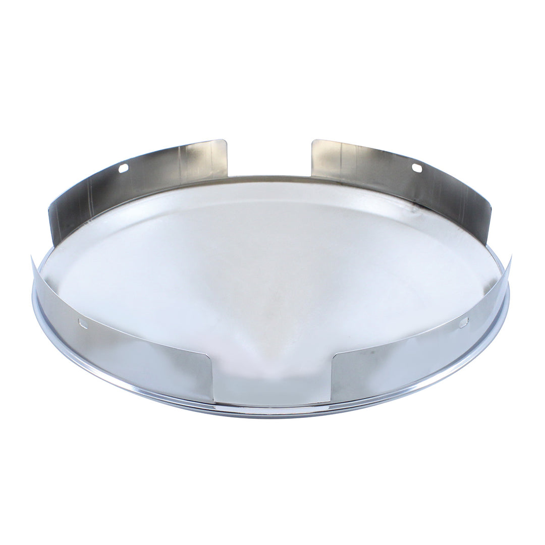 4 Even Notched Chrome Pointed Front Hubcap - 1" Lip