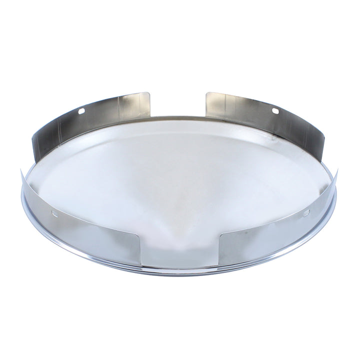 4 Even Notched Chrome Pointed Front Hubcap - 1" Lip