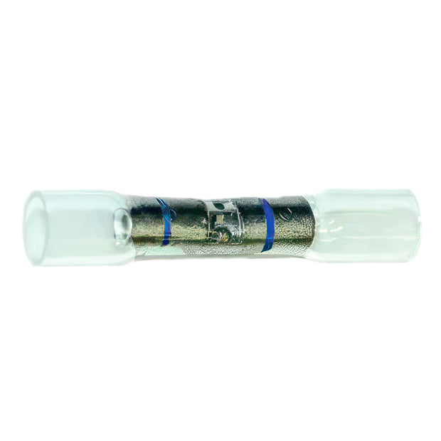 22-18 AWG CS Window Heat Shrink Butt Connector - Clear w/ Red Stripe (10-Pack)