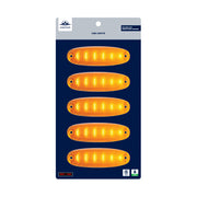 6 Amber LED Cab Lights For 2008-2017 Freightliner Cascadia - Amber Lens (5-Pack)