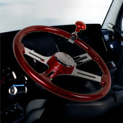 18" Vibrant Color 4 Spoke Steering Wheel - Candy Red