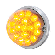17 LED Dual Function Watermelon Clear Reflector Flush Mount Kit - Amber LED/Clear Lens