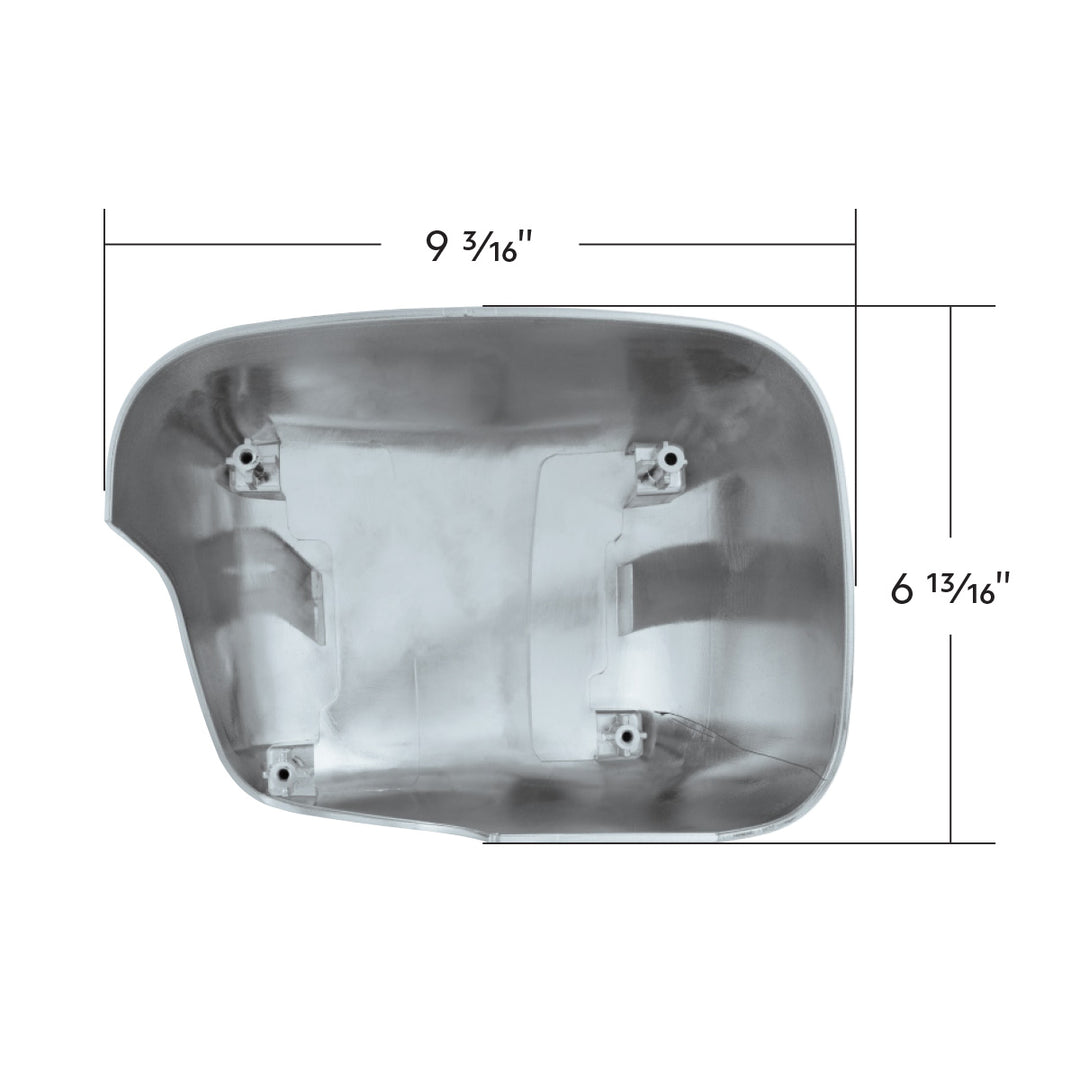 Chrome Plastic Hood Mirror Cover For 2018-2024 Freightliner Cascadia-Driver