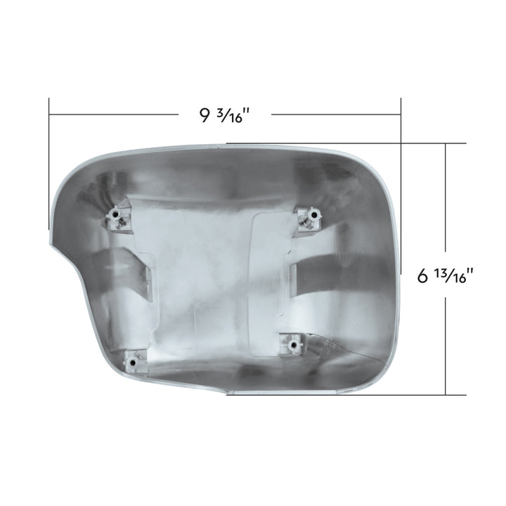 Chrome Plastic Hood Mirror Cover For 2018-2024 Freightliner Cascadia-Driver