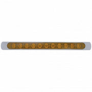 11 LED 17" P/T/C Light Bar With Chrome Bezel - Amber LED/Amber Lens