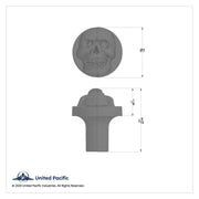 Skull Air Valve Knob - Cadmium Orange