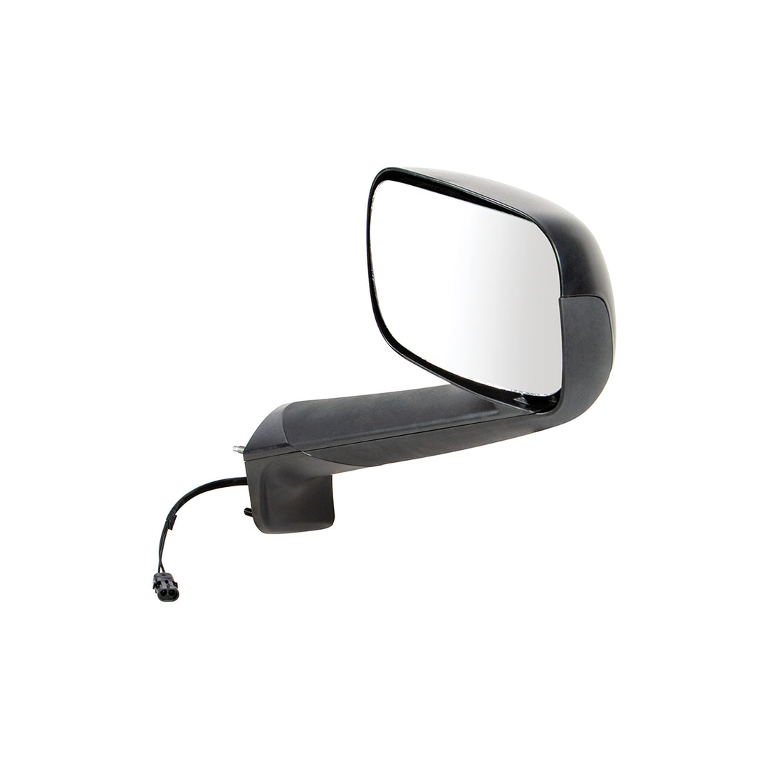 Black Hood Mirror With Heated Lens For 2018-2024 Freightliner Cascadia - Passenger