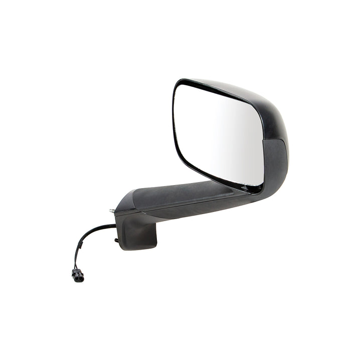 Black Hood Mirror With Heated Lens For 2018-2024 Freightliner Cascadia - Passenger