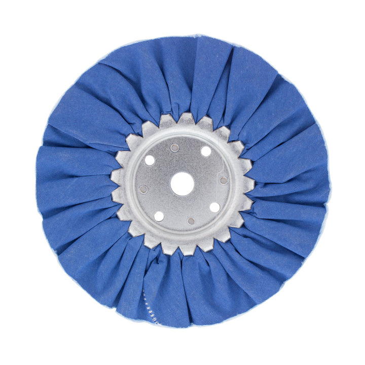 8" Blue Treated Airway Buff - 5/8" &amp; 1/2" Arbor
