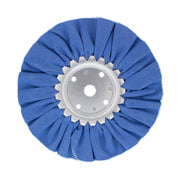8" Blue Treated Airway Buff - 5/8" & 1/2" Arbor