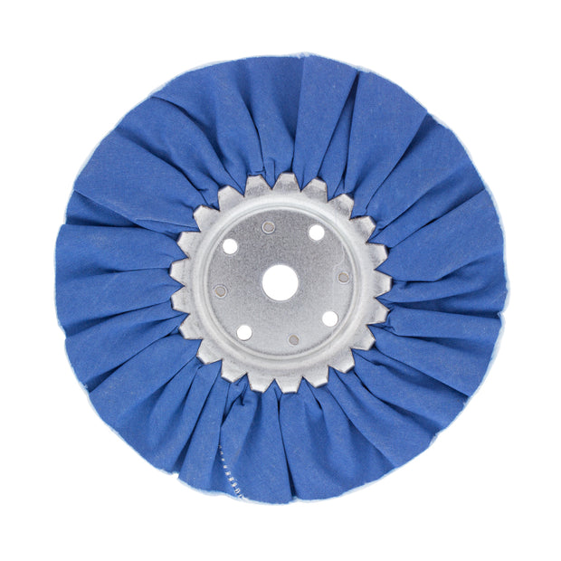 8" Blue Treated Airway Buff - 5/8" & 1/2" Arbor