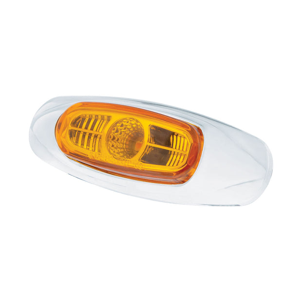 4-3/16" Wide 3 LED ViperEye Light (Clearance/Marker) - Amber LED/Amber Lens