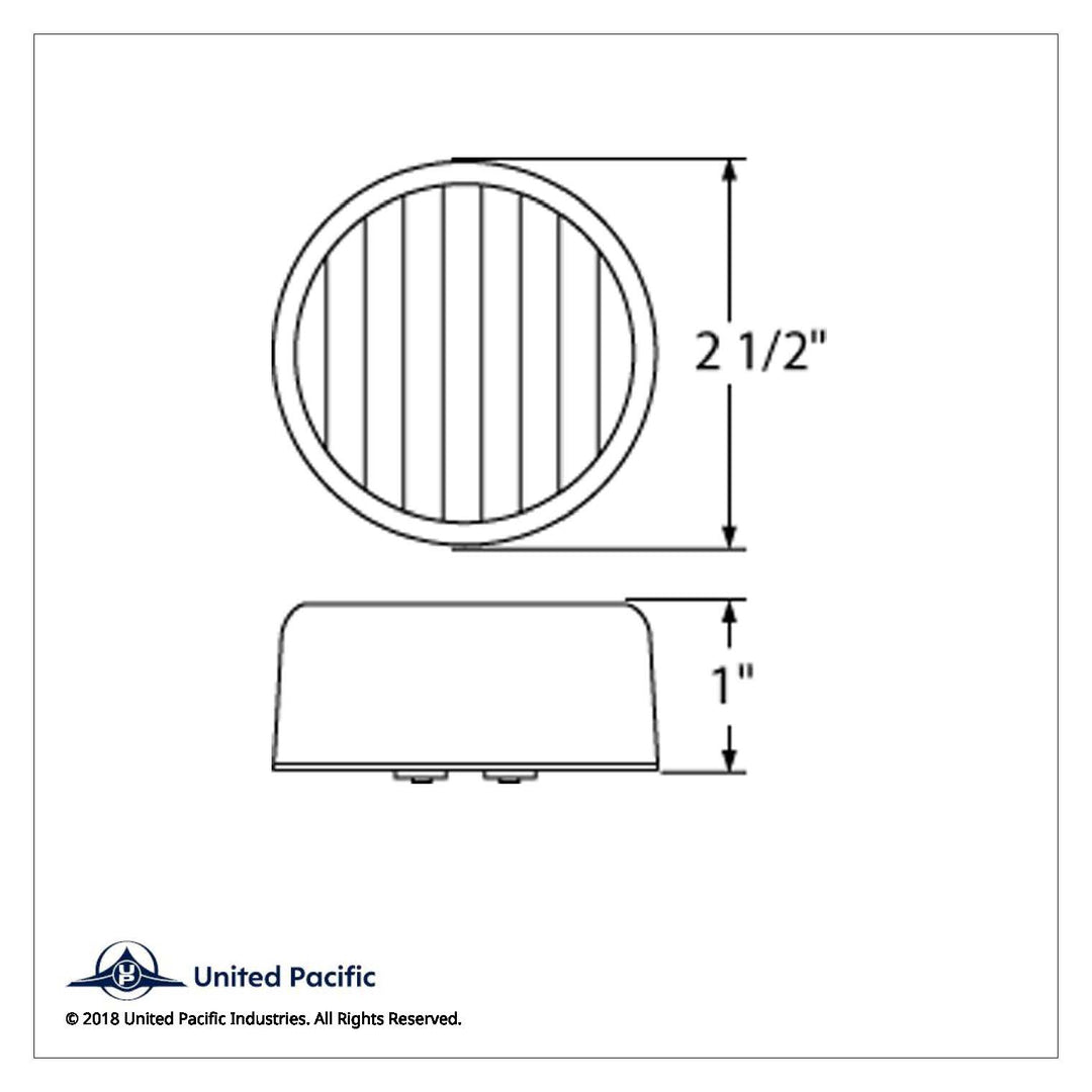 13 LED 2-1/2" Round Light (Clearance/Marker) - Red LED/Red Lens