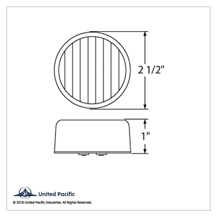 13 LED 2-1/2" Round Light (Clearance/Marker) - Red LED/Red Lens