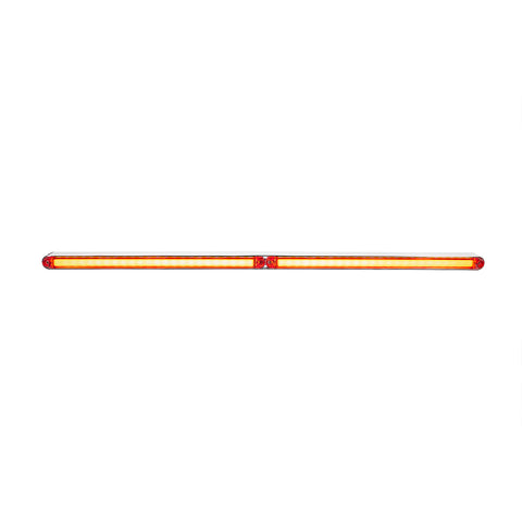 Dual 24 LED Dual Function 12" GloLight Bar With Bezel - Red LED/Clear Lens