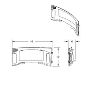Chrome Plastic Center Dash Instrument Bezel For 2018-2023 Freightliner Cascadia