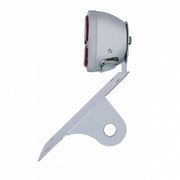 Chrome Vertical Side Mount License Bracket For Motorcycle With 1928 "LED DUO Lamp" Tail Light